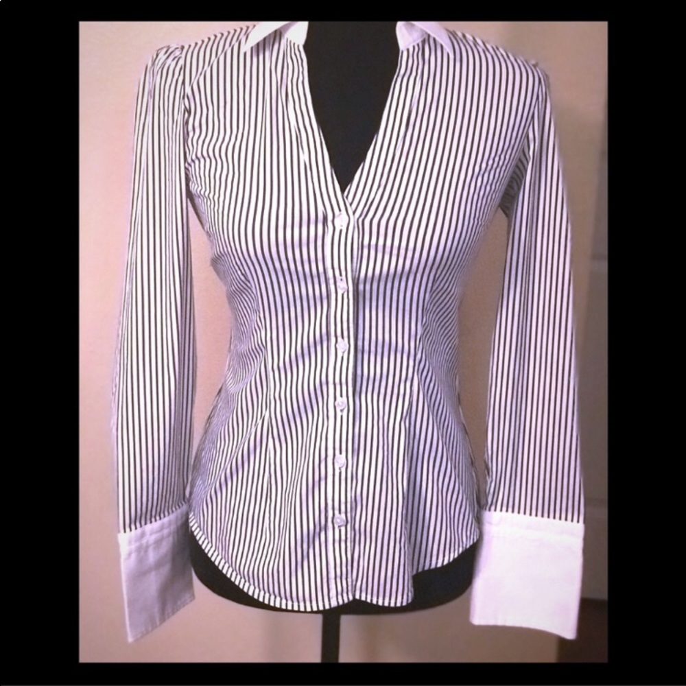Express Design Studio Long Sleeve Striped Shirt XS